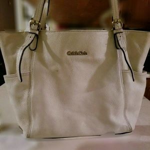 Beige Calvin Klein purse